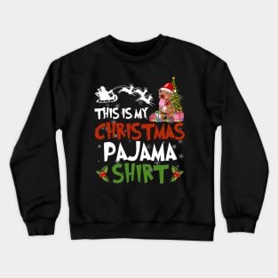 Pitpull this is my Christmas pajama shirt - funny Christmas pajama shirt gift Pitpull dog lover - Pitpull with Santa hat Christmas shirt Crewneck Sweatshirt